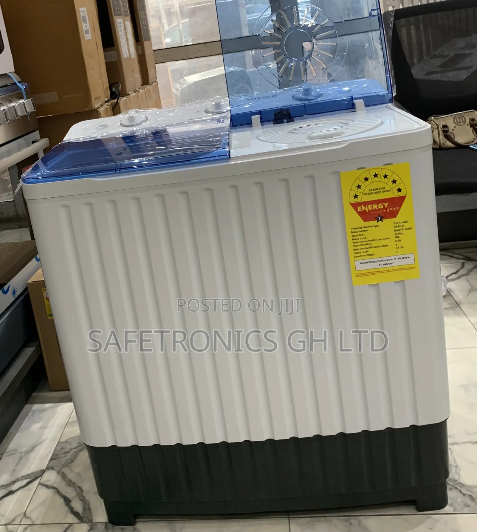 Fast Nasco Laundry White 15kg WashingMachine