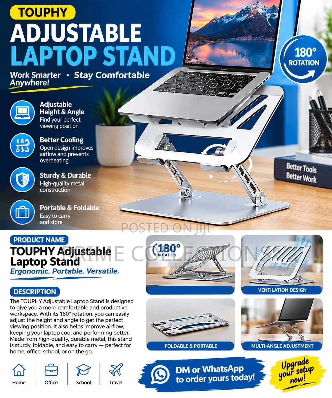 TOUPHY Adjustable Laptop Stand
