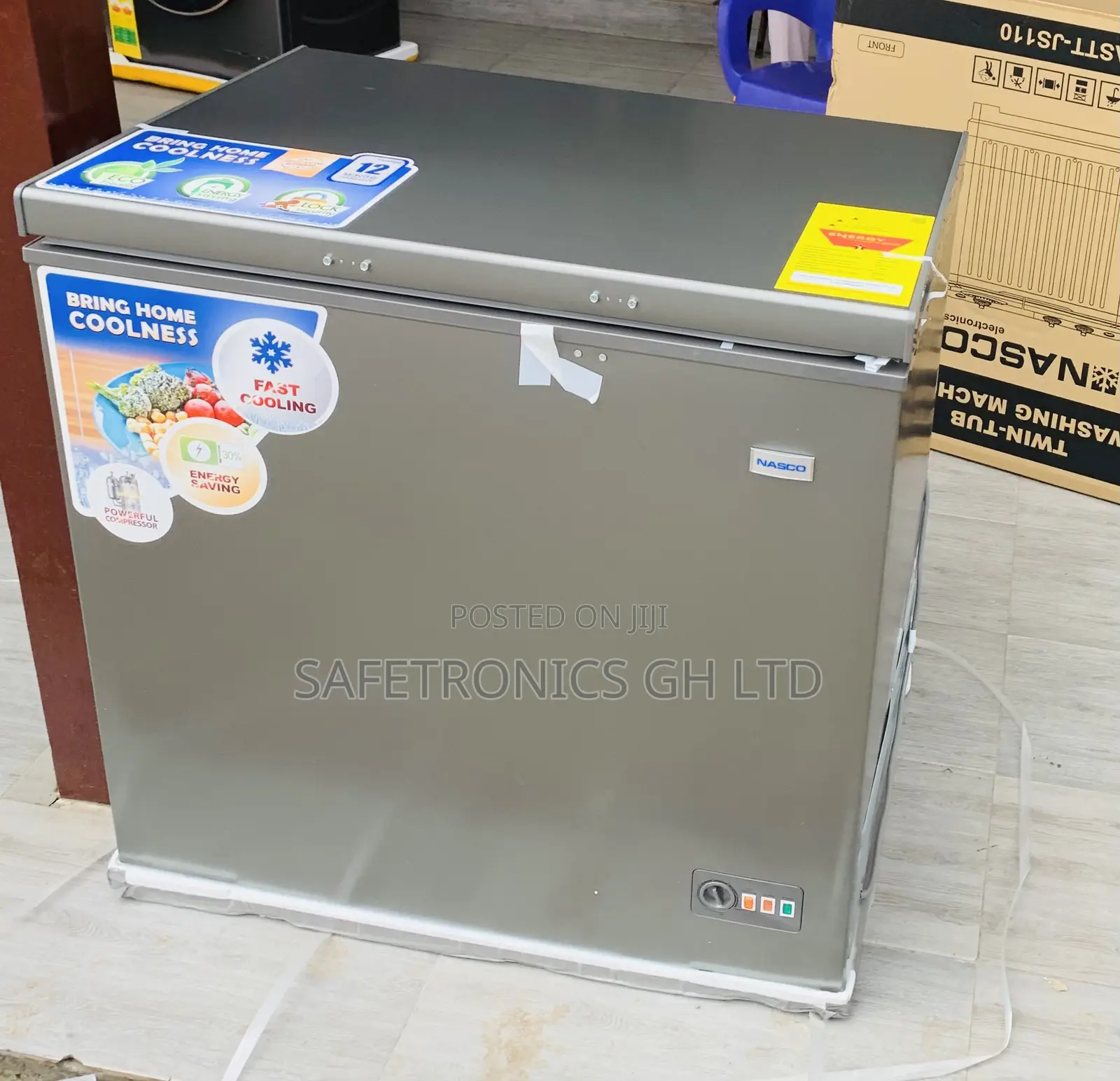 Fast Chilling 198L Singledoor Nas-230sk Grey Freezer