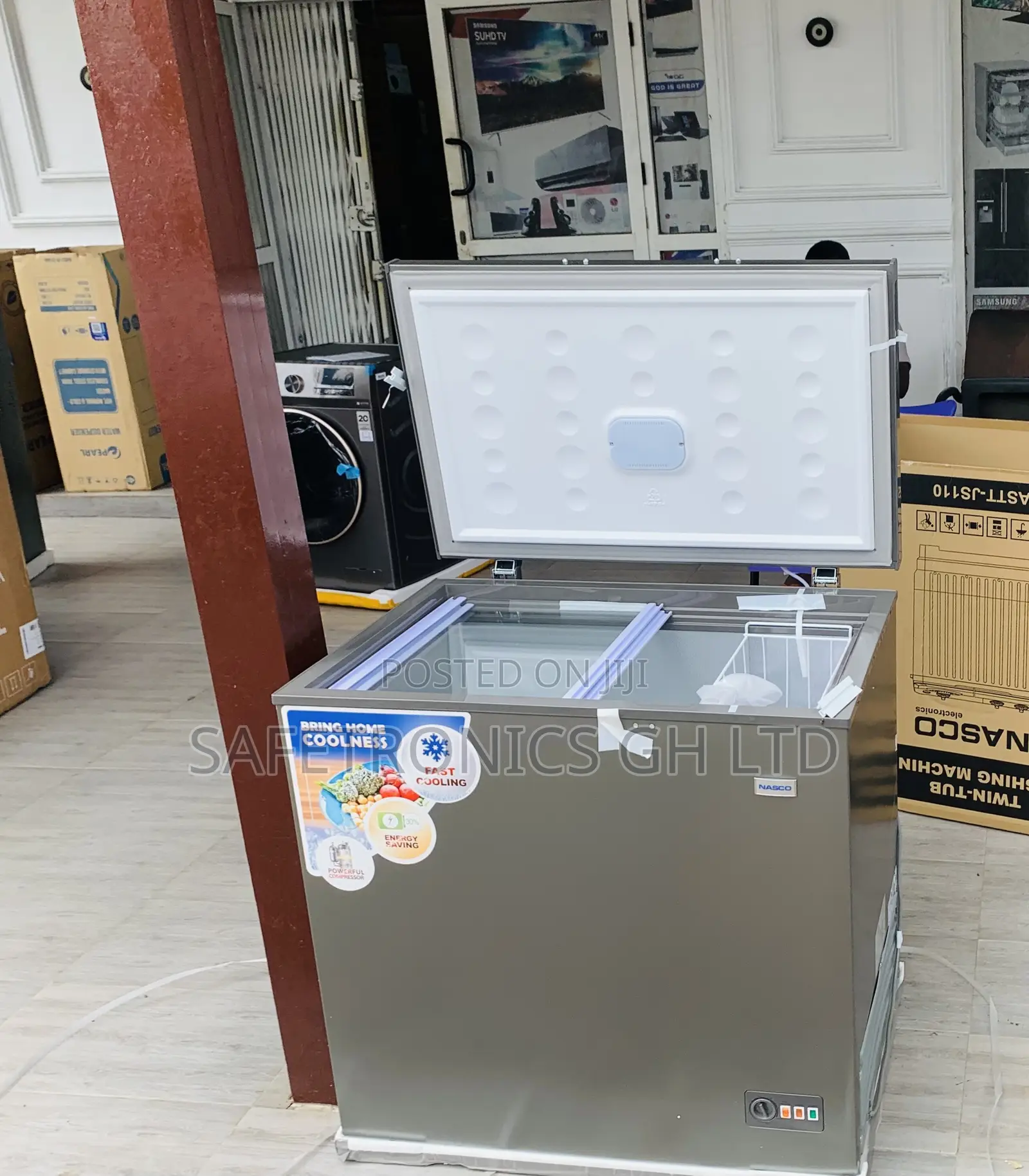 Newest Update Grey Nasco 198L Nas-230k 1 Door Freezer