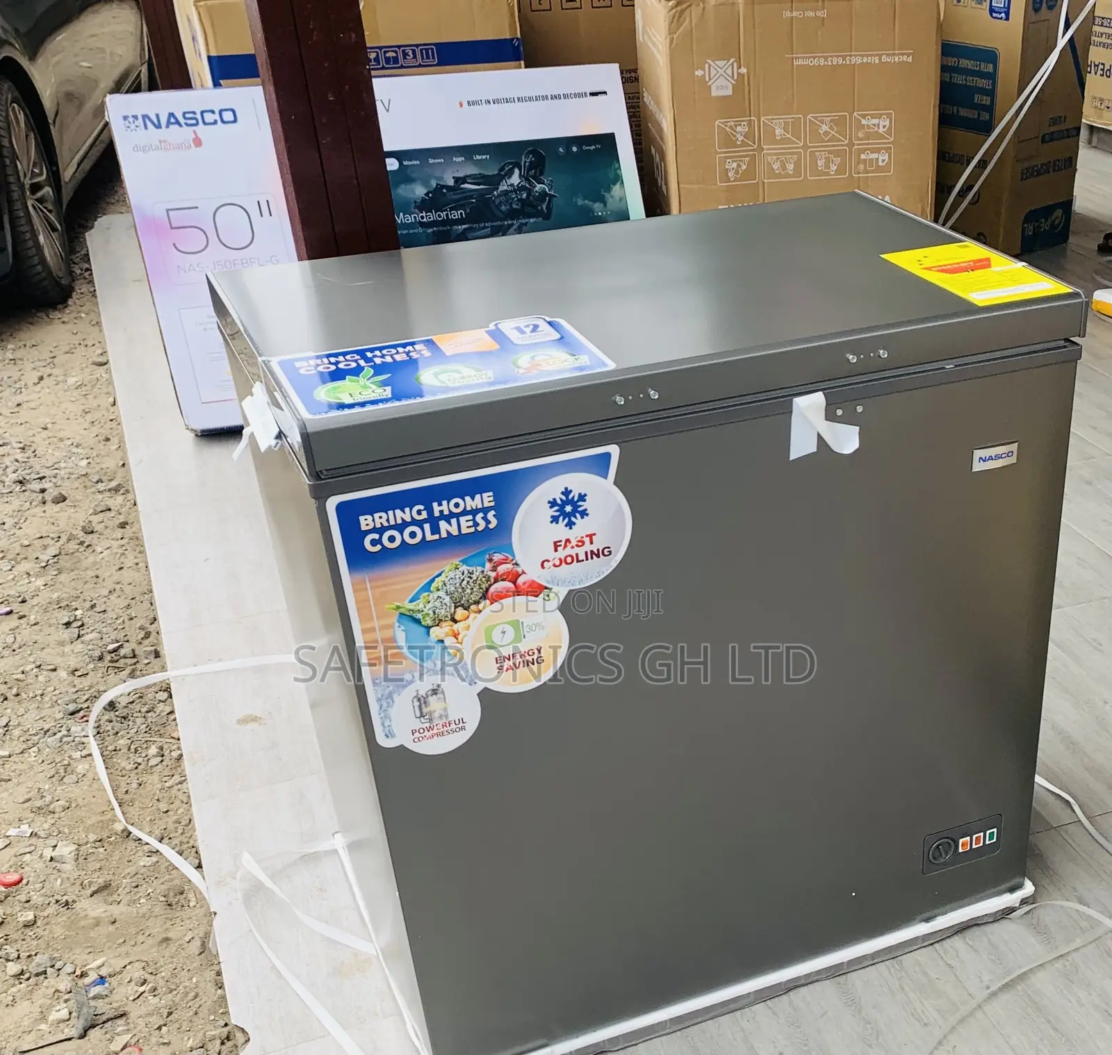 Modest Lasting Nasco 198L Nas-230sk Grey Freezer