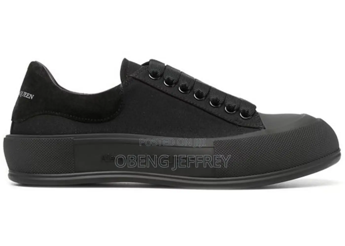 Original Alexander McQueen Deck Plimsoll Low Triple Black