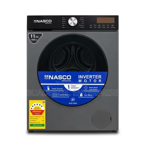Nasco 11KG Front Load Washing Machine (NASFL-J11KG-S)