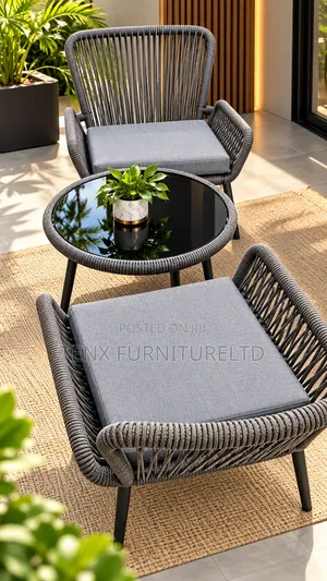 Balcony Chair and Table (3-Piece Patio Set)