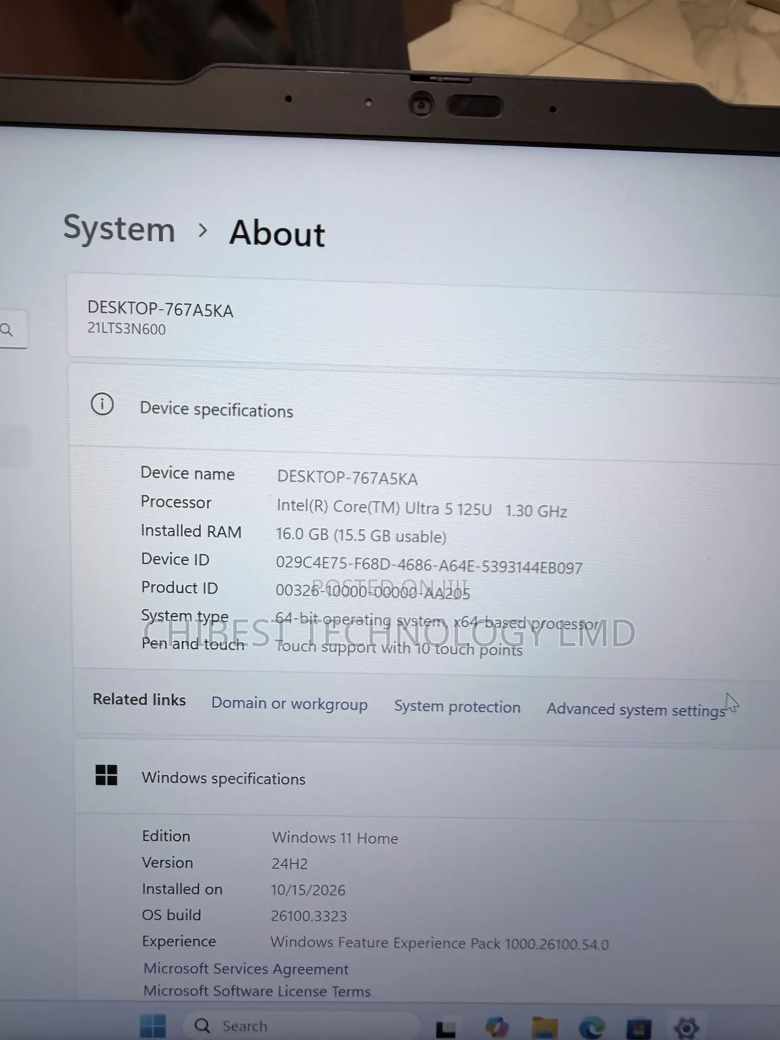 Laptop Lenovo ThinkPad T14s G4 16GB Intel Core Ultra 5 SSD 512GB