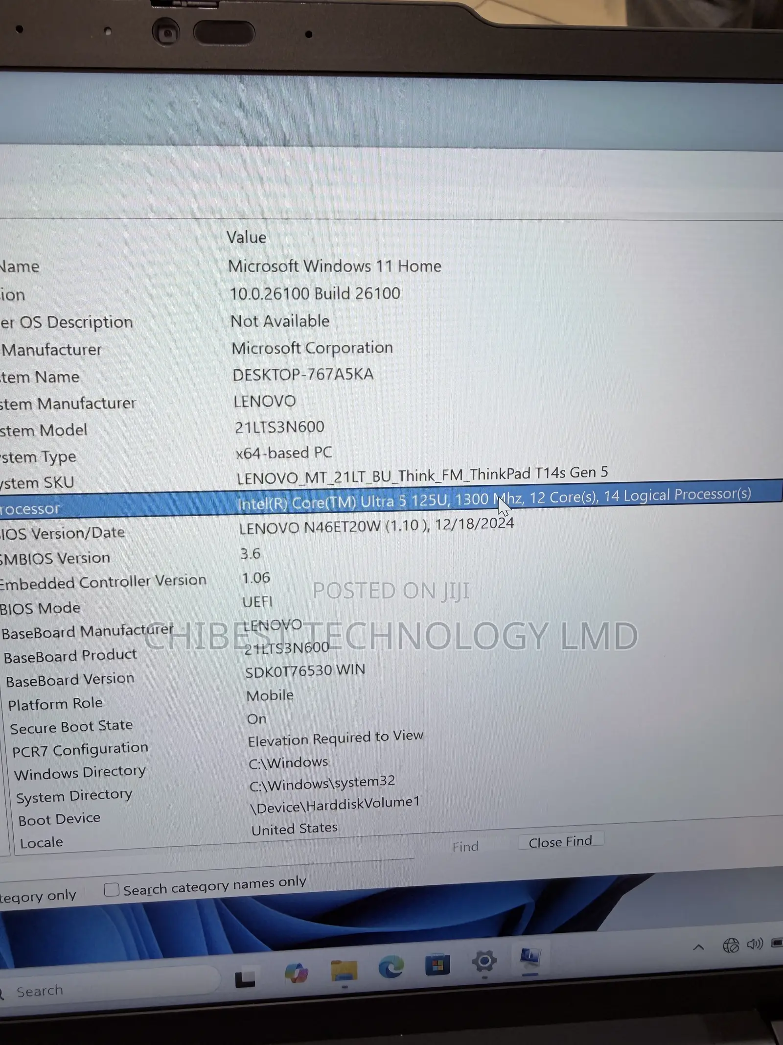 Laptop Lenovo ThinkPad T14s G4 16GB Intel Core Ultra 5 SSD 512GB