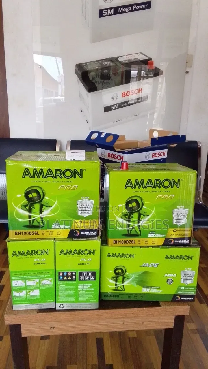 Original Amaron Long-Lasting Car Battery Free Delivery & Installation