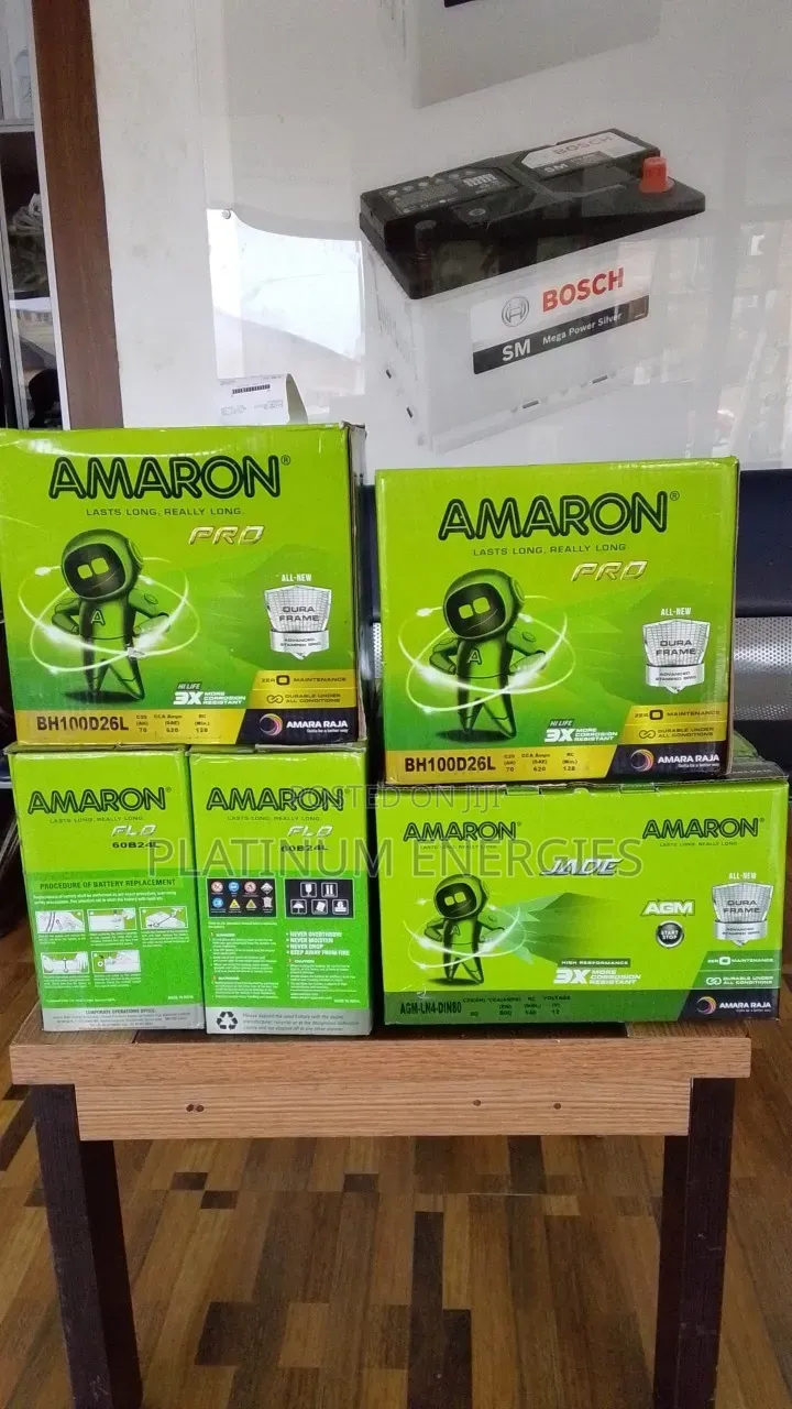 Original Amaron Long-Lasting Car Battery Free Delivery & Installation