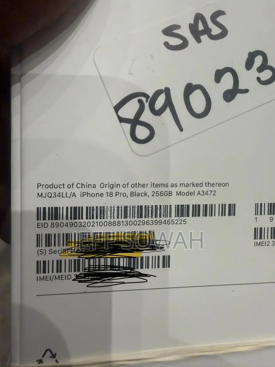 New Apple iPhone 18 Pro 256 GB Black