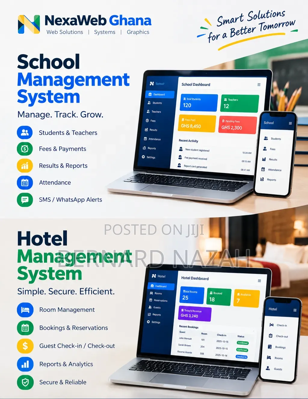 School Management System and Hotel Management System