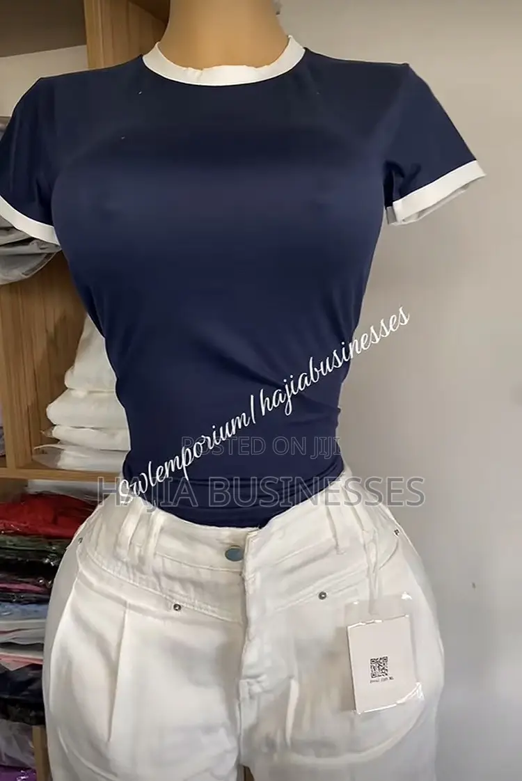 Blue & White Basic Top