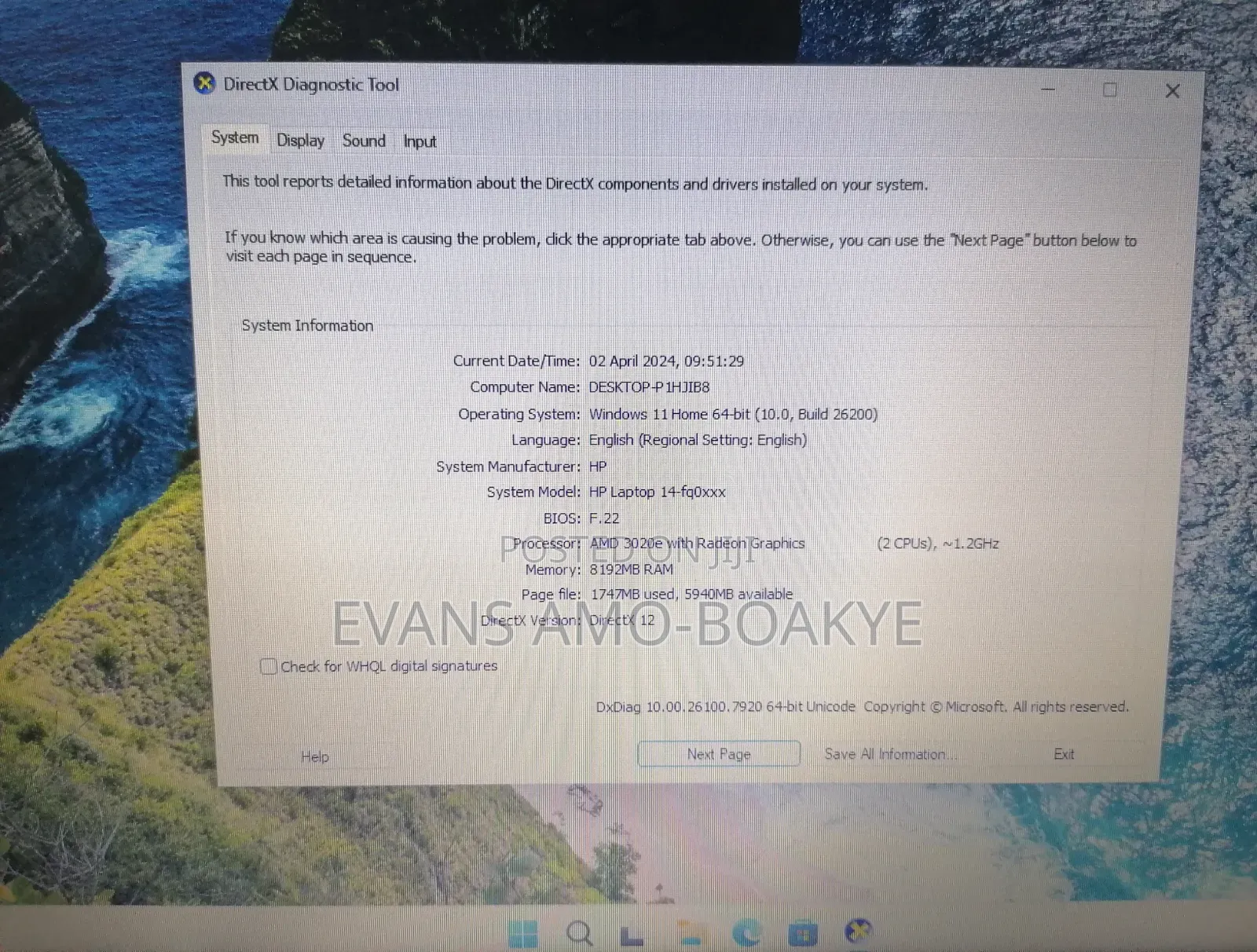 Laptop HP 14-ep0063 8GB AMD SSHD+SSD 250GB