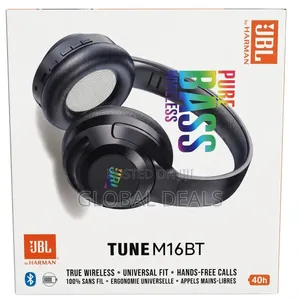 JBL Tune M16BT - Pure Bass Wireless -40h Battery - Hands-Free Calls