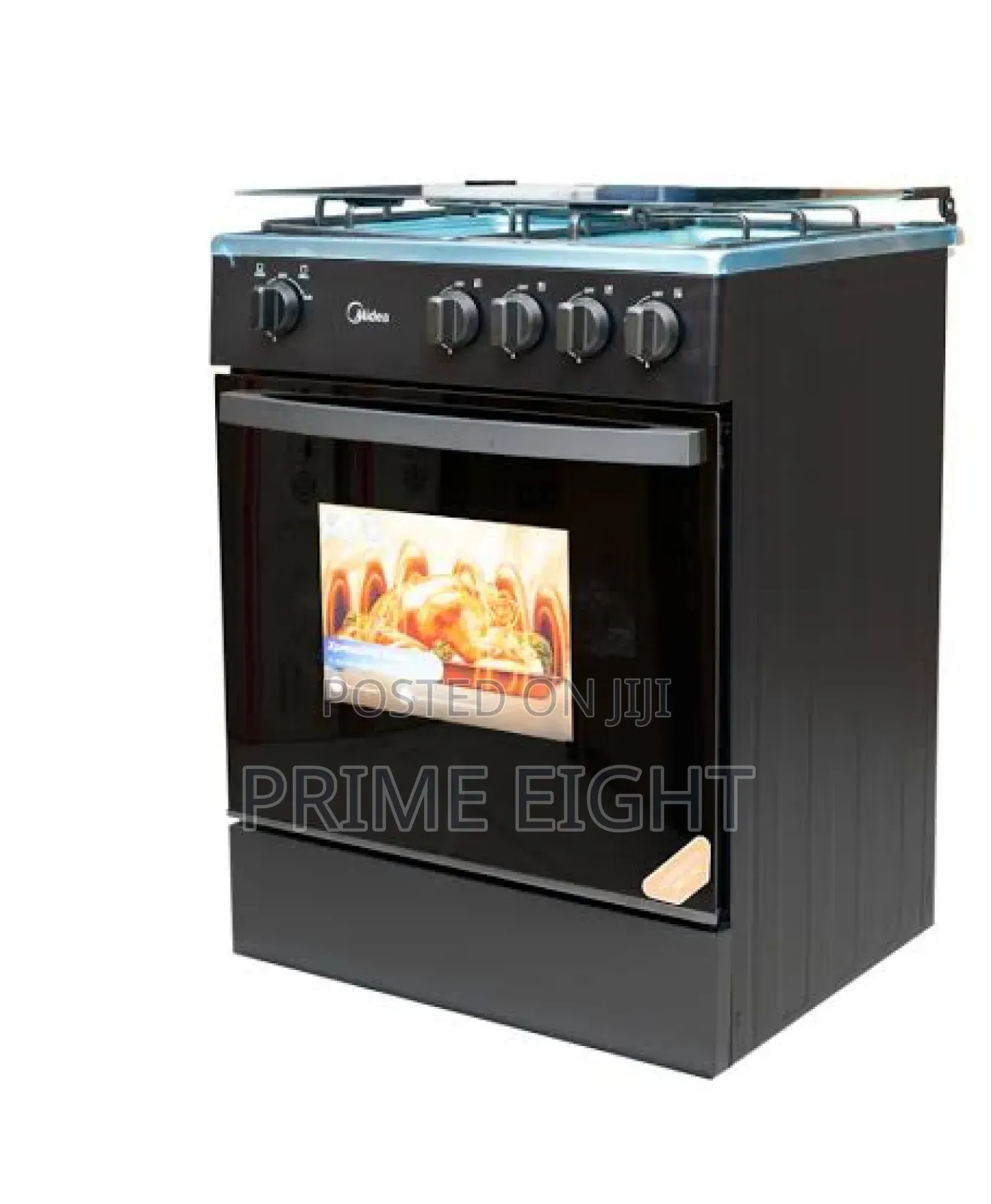 Midea 4 Burner 60 X 60cm Gas Cooker With Grill – Black (24tmg4g081-B)