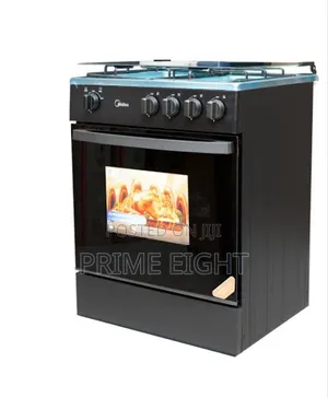 Midea 4 Burner 60 X 60cm Gas Cooker With Grill – Black (24tmg4g081-B)