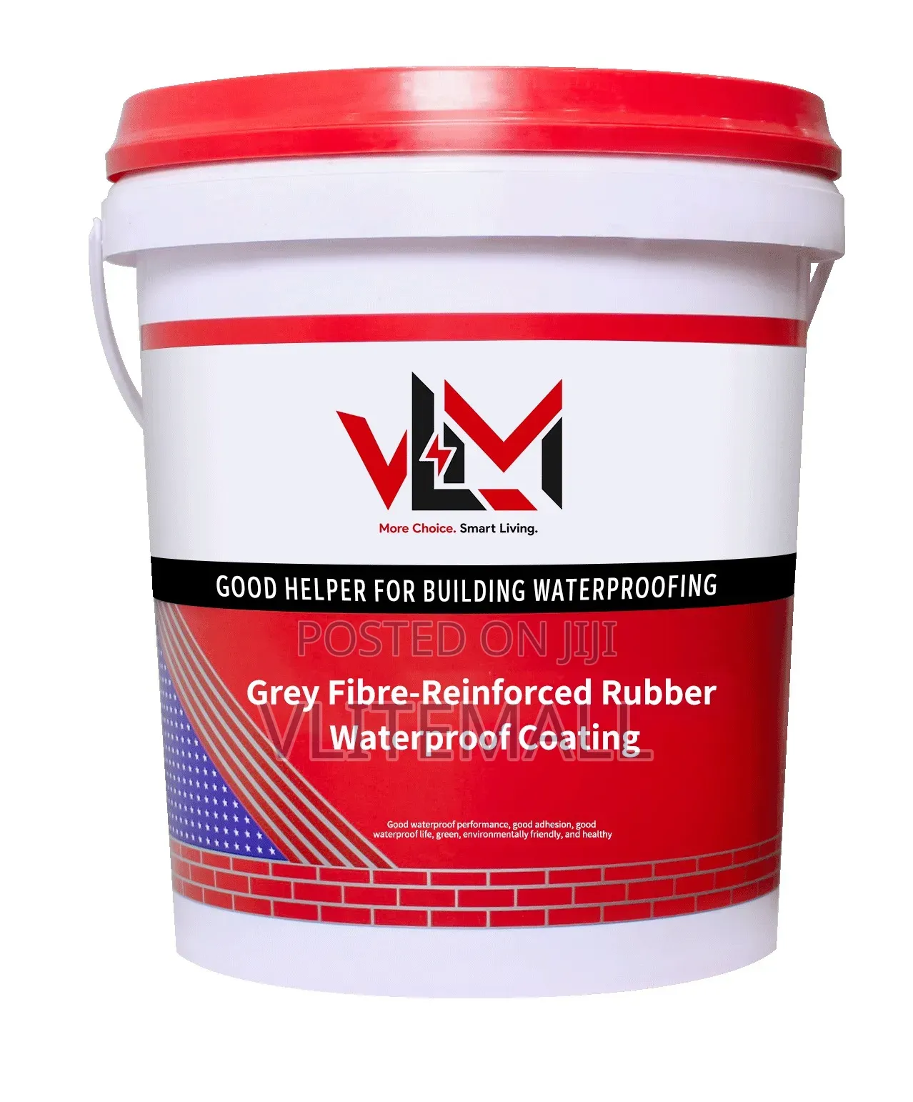 Grey Fibre-Reinforced Rubber Waterproof Coating 20kg