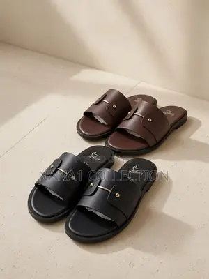 Christain Louboutin Chambimule Leather Slippers