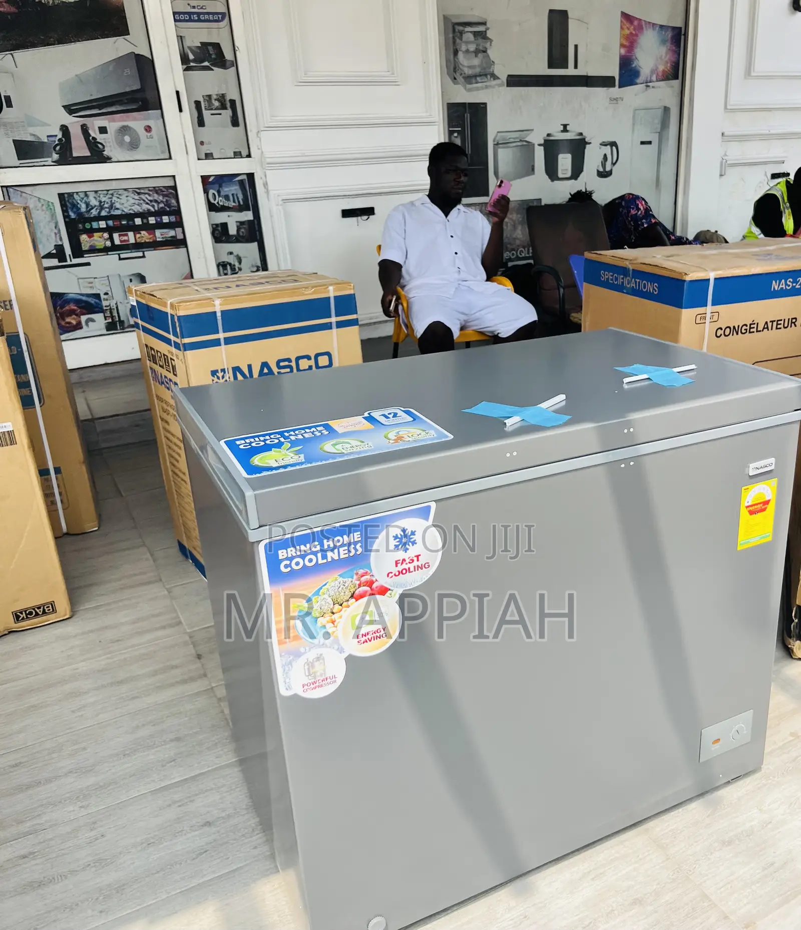 Direct Cooling Single Door Chest Freezer(Nas230sk)Gray