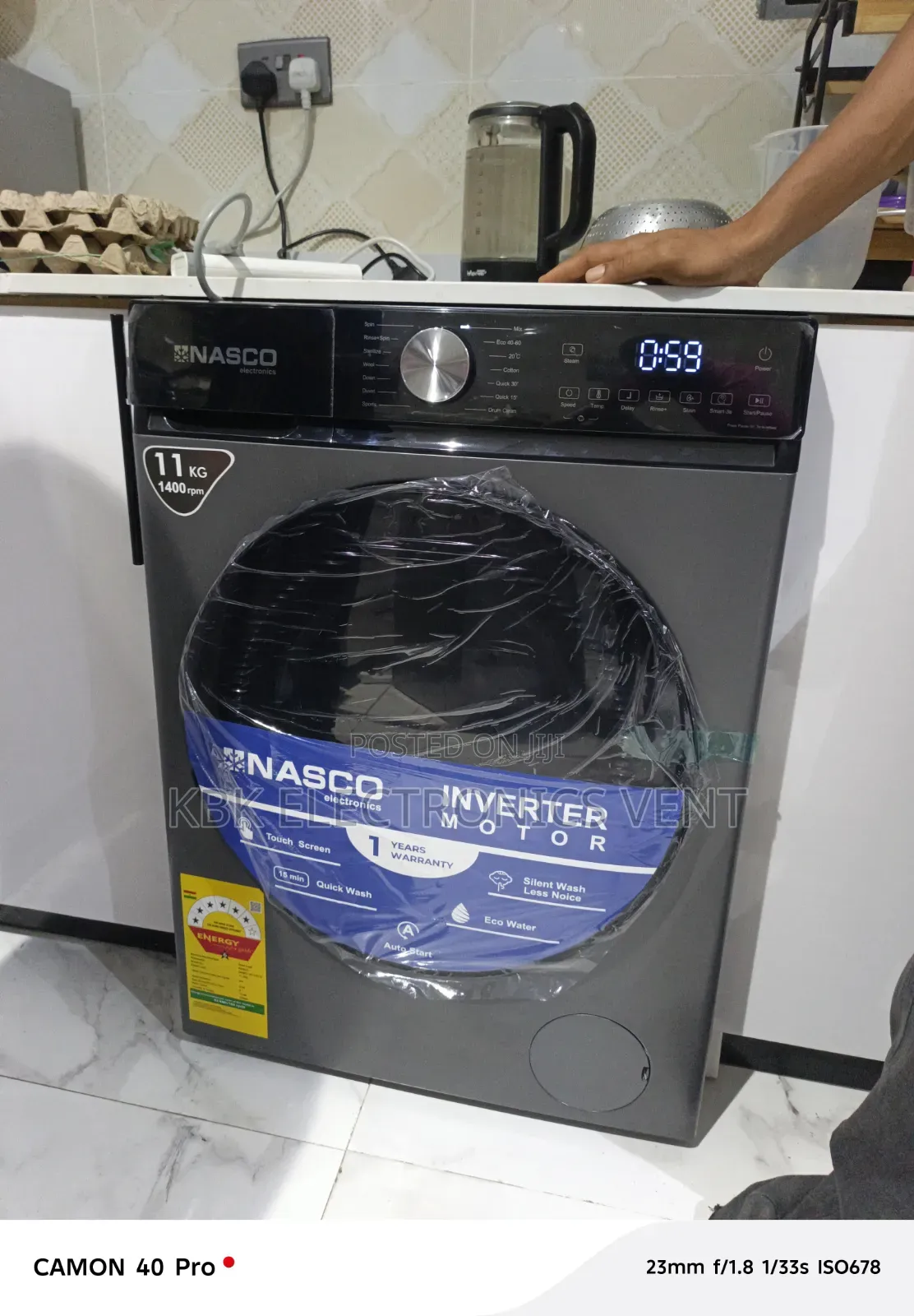 Nasco 11KG Front Load Washing Machine