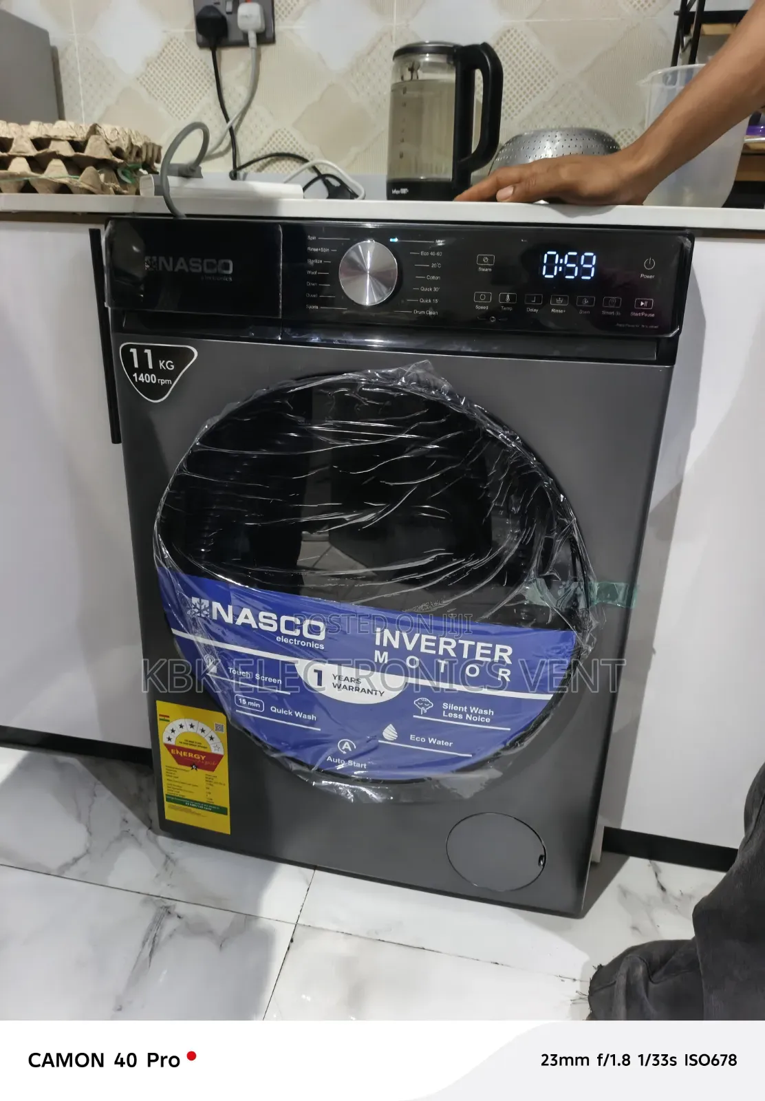 Nasco 11KG Front Load Washing Machine