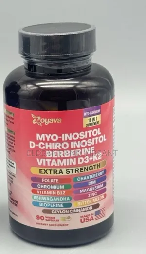 Myo-Inositol, D-Chiro, Berbrine, K2 & D3 Complex All-in-One Supplement