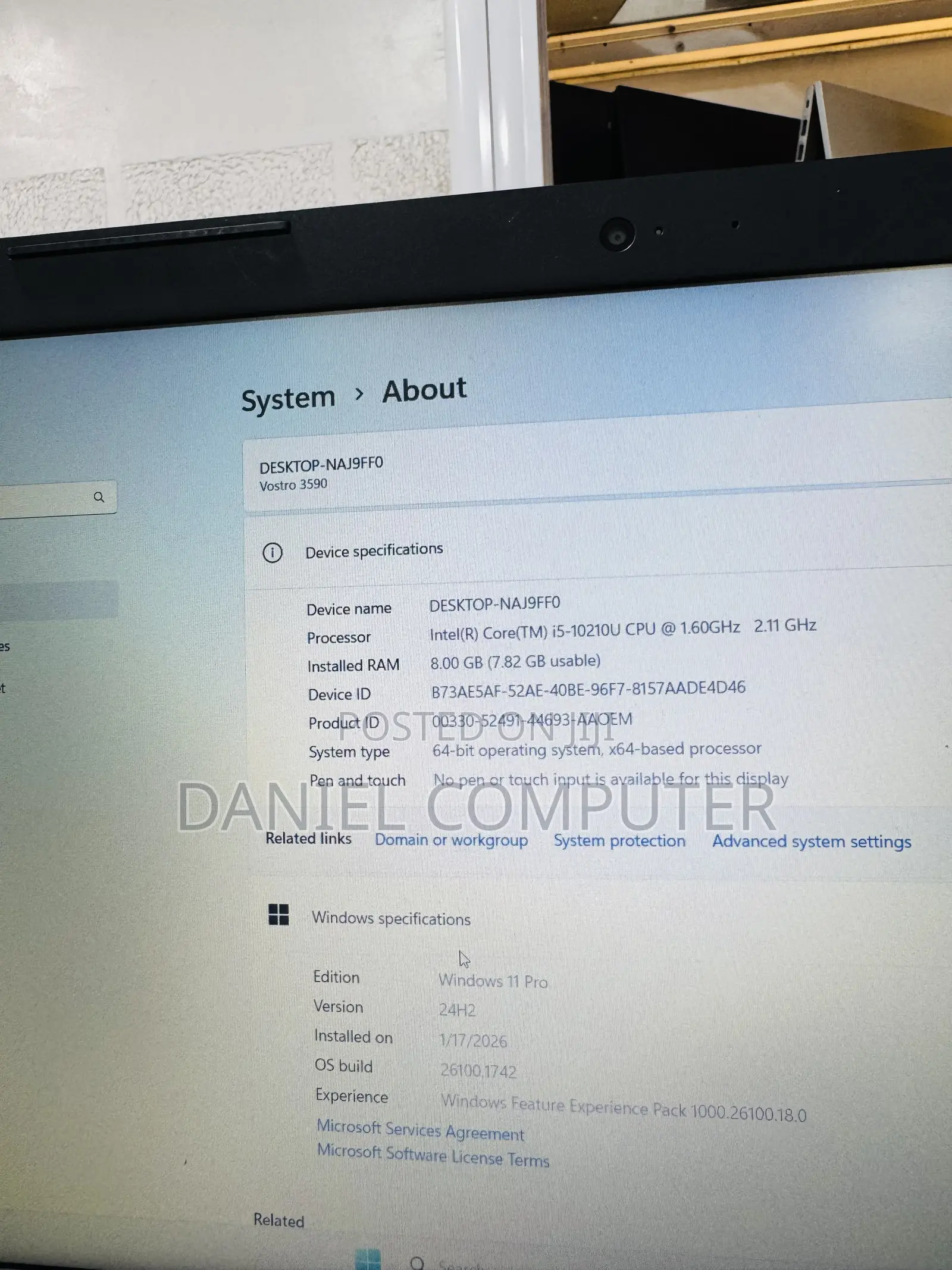 Laptop Dell Vostro 3558 8GB Intel Core i5 SSD 256GB
