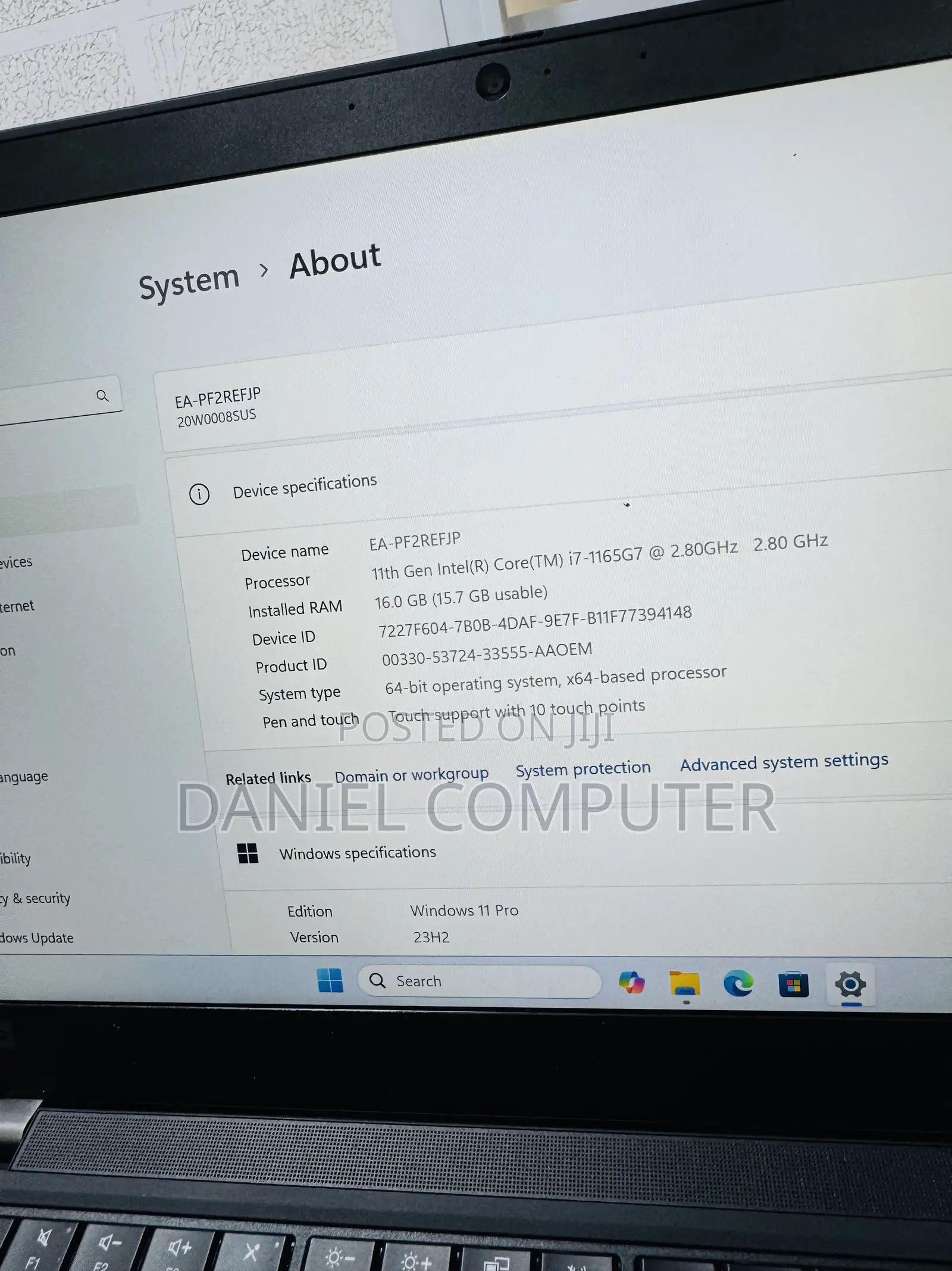 Laptop Lenovo ThinkPad T14 G2 16GB Intel Core i7 SSD 512GB