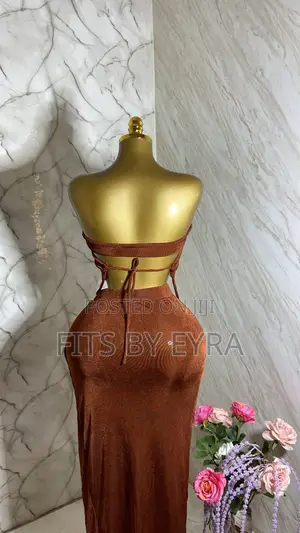 Rust-Brown Cut-Out Two-Piece Set