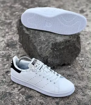 Stan Smith All White With Black at the Back