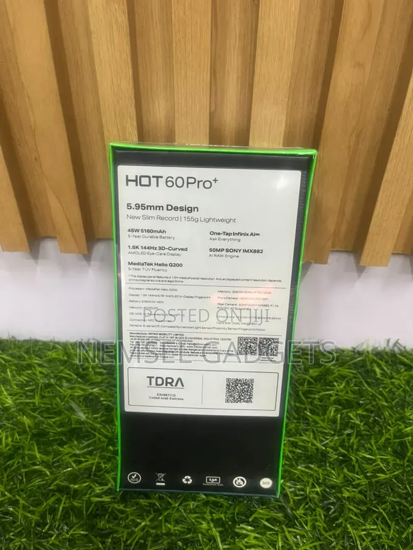 New Infinix Hot 60 Pro+ 256 GB Black