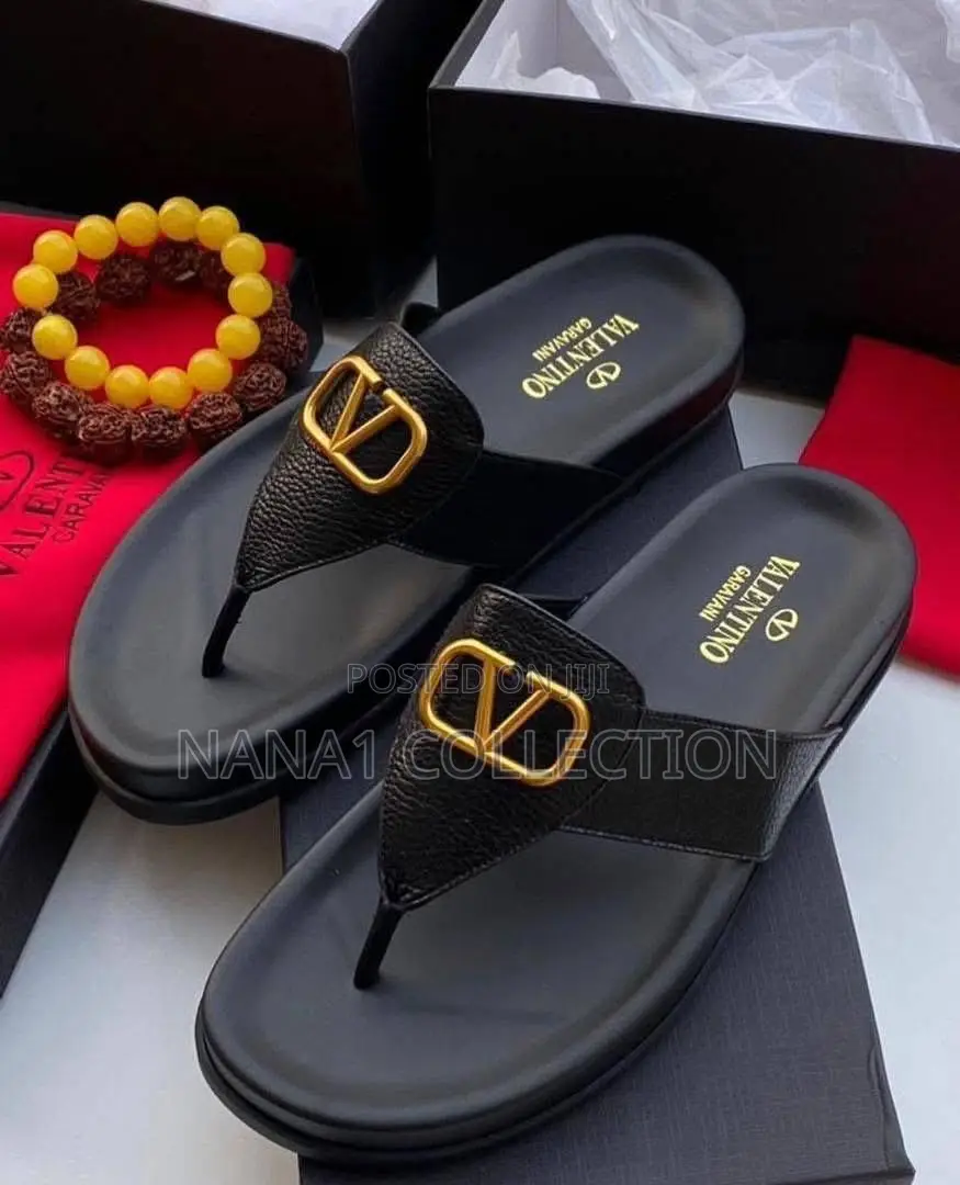 Men’s Valentino Garavani Leather Slippers