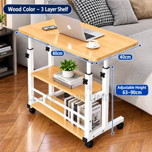 Adjustable Laptop Study Table With Shelves – Strong Portable