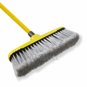 Yellow Plastic Floor Scrubbing Brush and Deck Broo