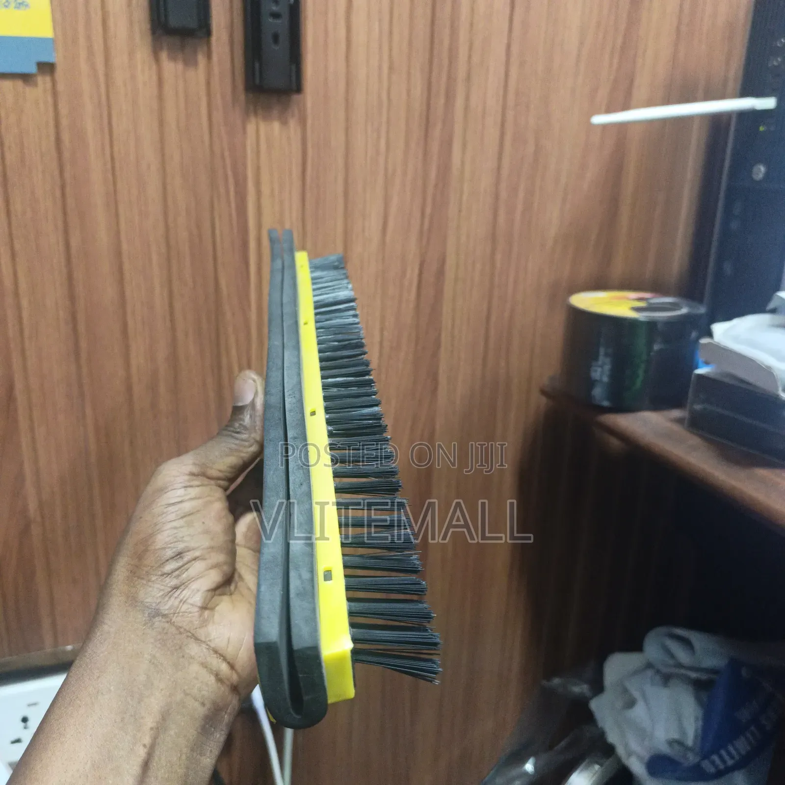 2-in-1 Rubber Broom and Floor Squeegee Head,