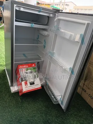 Roch Table Top Fridge 90L - Black Flower - Glass Door - Energy Save