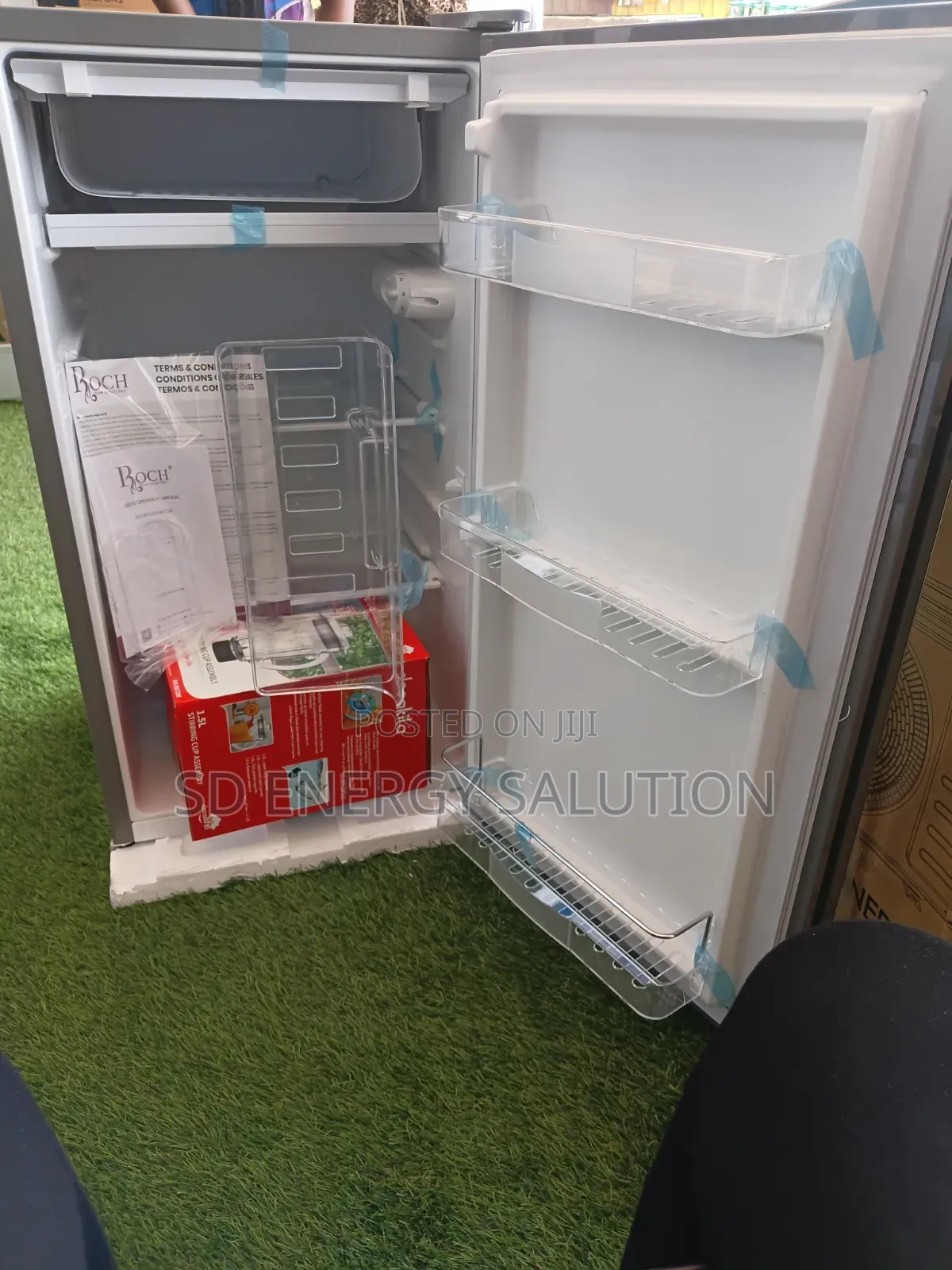 Roch Fridge 90l - Table Top - Black Glass
