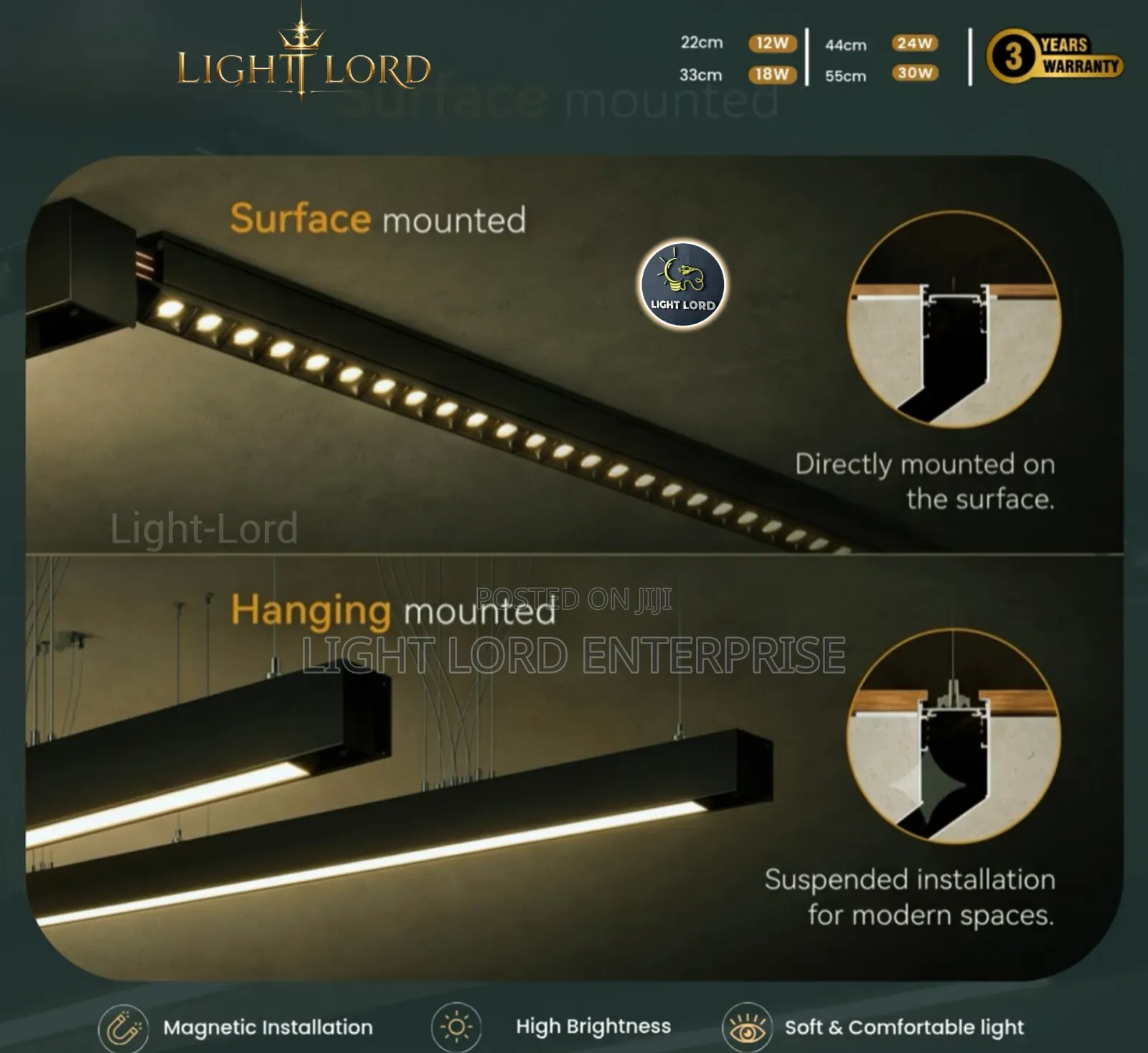 Straight Accuracy Led L Shape Magnetic Track Light