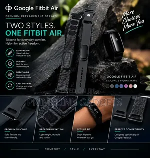 Google Fitbit Air Silicone and Nylon Strap.