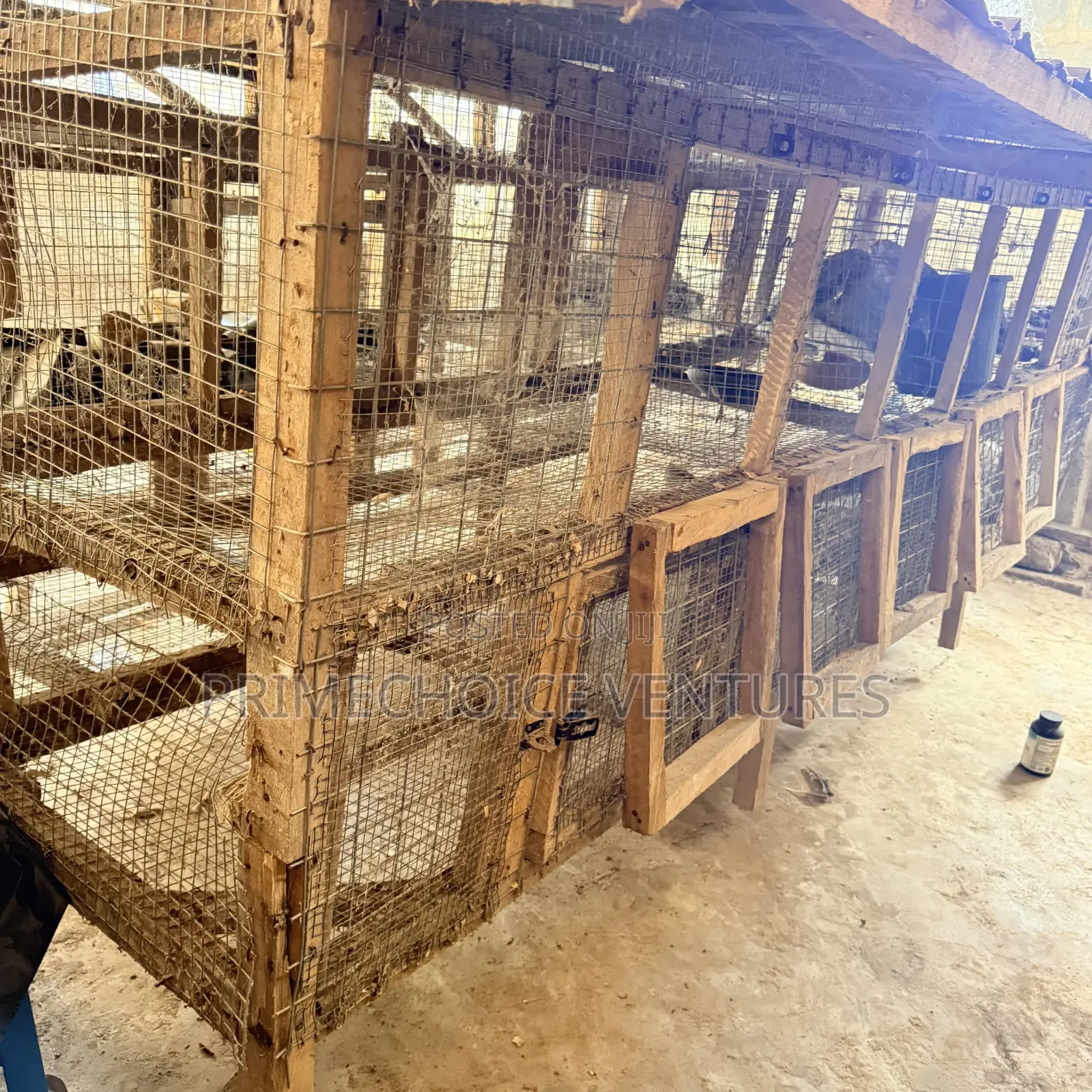 Wooden Cage With Mesh 12 Ft Length