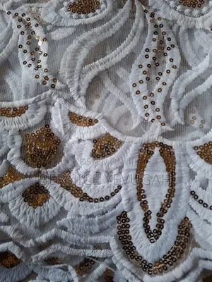 White Lace Fabric. 3 Yards of Lace and 3 Yards of Paradise