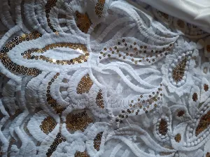 White Lace Fabric. 3 Yards of Lace and 3 Yards of Paradise