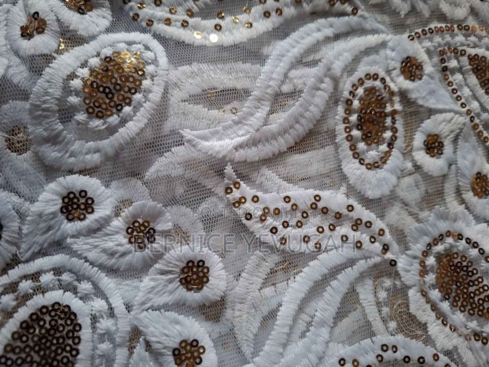 White Lace Fabric. 3 Yards of Lace and 3 Yards of Paradise