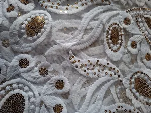 White Lace Fabric. 3 Yards of Lace and 3 Yards of Paradise