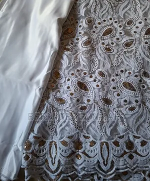 White Lace Fabric. 3 Yards of Lace and 3 Yards of Paradise