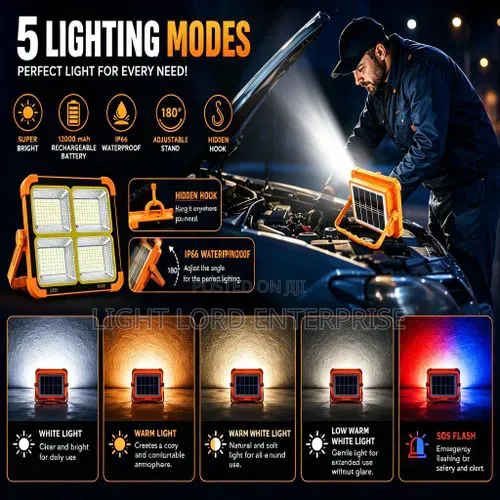 5 Lighting Mode Led Flood Reachable Solar Light