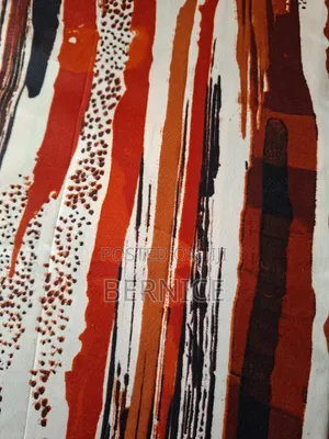 Premium 3 Yards Wax Abstract Print Fabric – Multi-Color Earth Tones