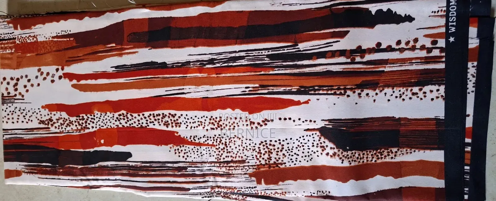 Premium 3 Yards Wax Abstract Print Fabric – Multi-Color Earth Tones