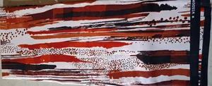 Premium 3 Yards Wax Abstract Print Fabric – Multi-Color Earth Tones