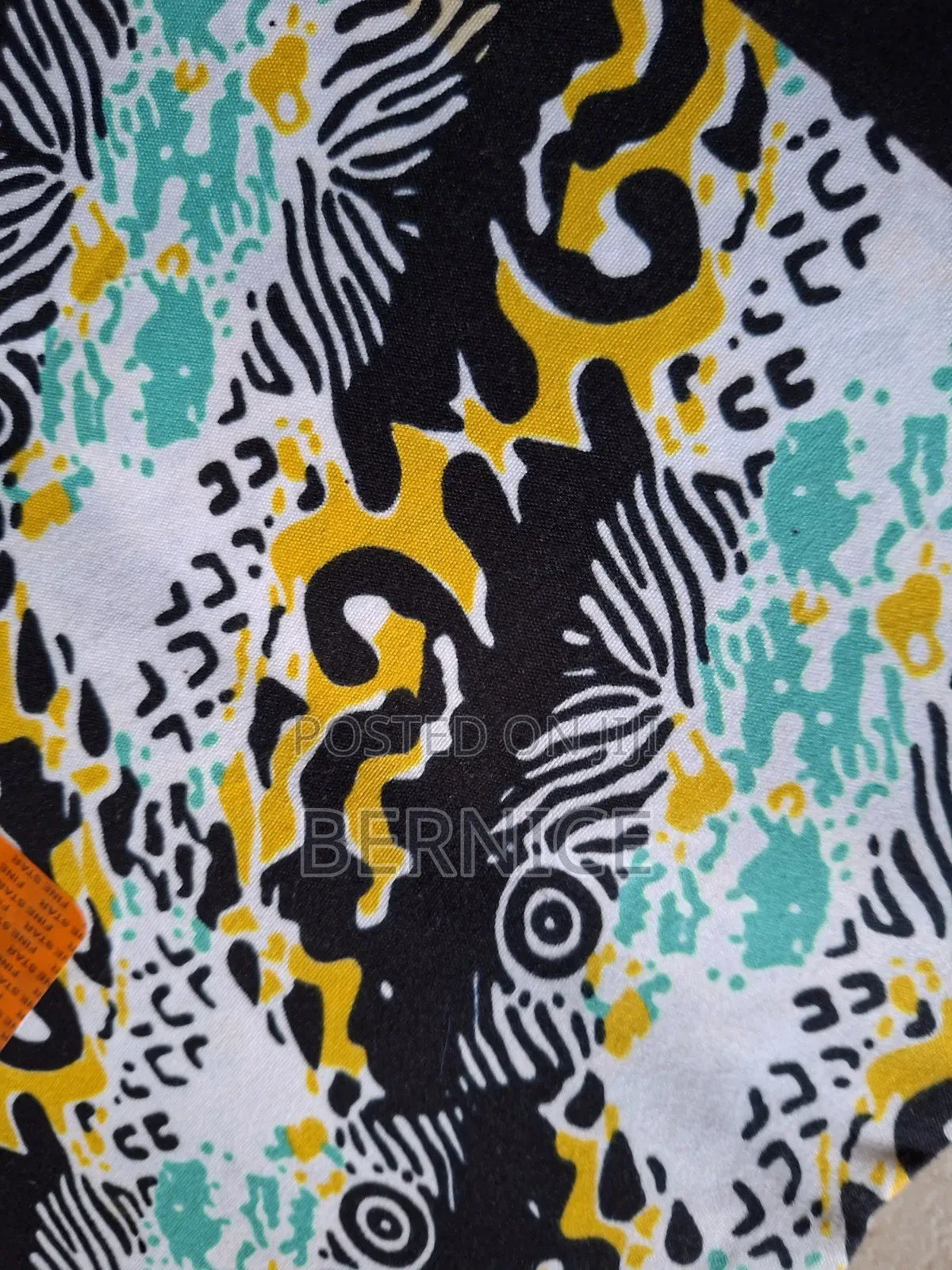 Multi-Color Abstract Print Fabric
