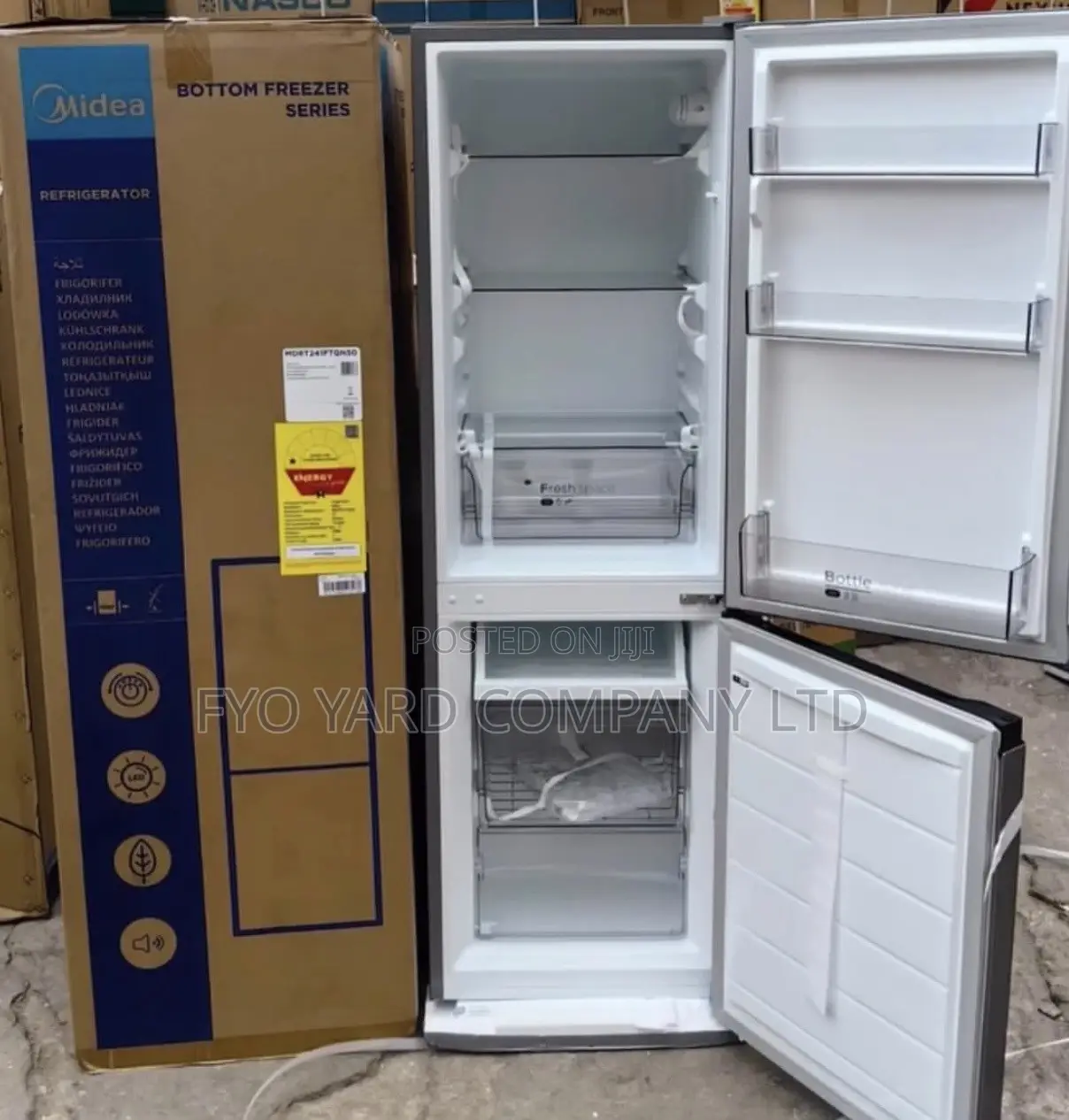 Quality Made Midea 174 L Midea Fridge With Bottom Freezer